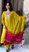 Mustard Yellow Kurta Set with Pink Ombre Dupatta