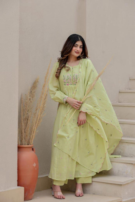 EBROIDERY SLEEVES ANARKALI  SETS