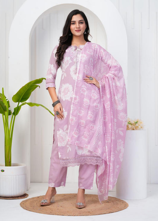 Soft Cotton 3 Piece Suits
