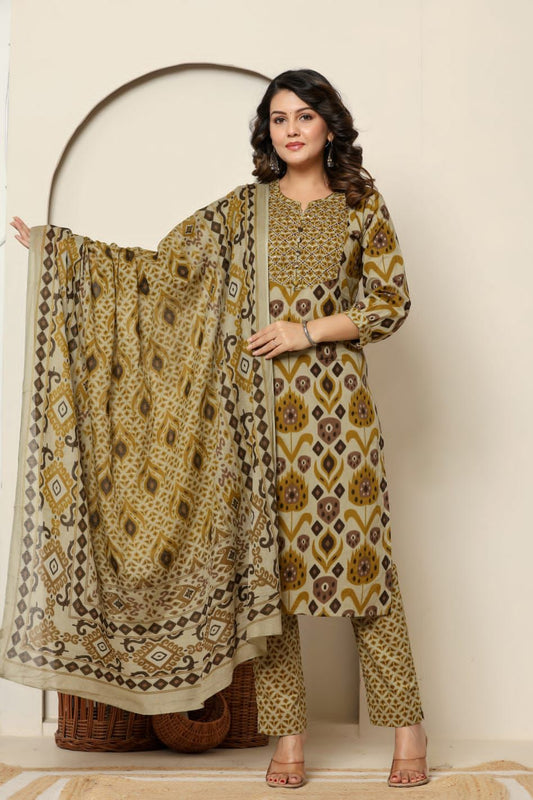 Printed Duppata 3 Piece Set