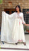 White/Sky Blue/Yellow Floral Anarkali Gown Set