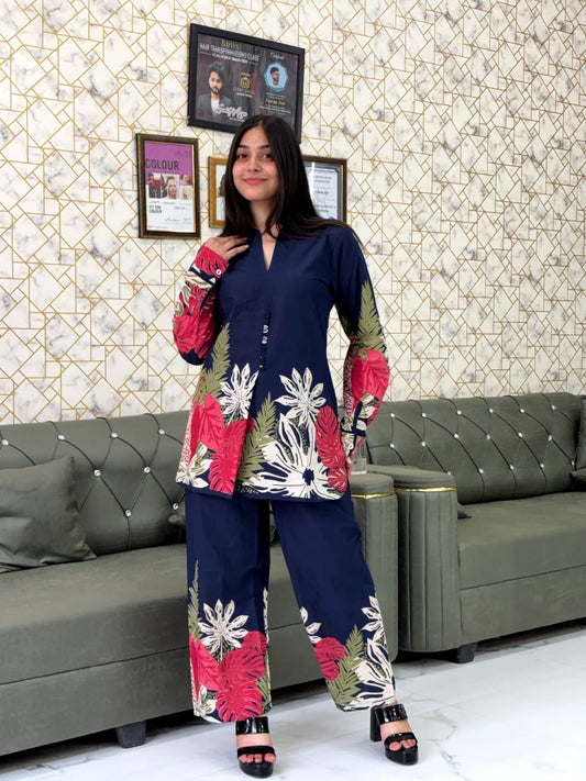 Midnight Blue Floral Co-ord Set