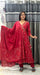 Maroon Bandhej Anarkali Suit with Dupatta