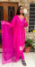 Hot Pink Mirror Work Suit Set