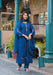 Navy Blue/ Rani Embroidered Cotton Kurta Set with Dupatta