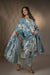 Sky Blue Printed Floral Kurta Set with Dupatta