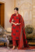 Maroon Elephant Print Cotton Suit Set
