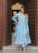 Cotton Floral Embroidered Angrakha Anarkali Set