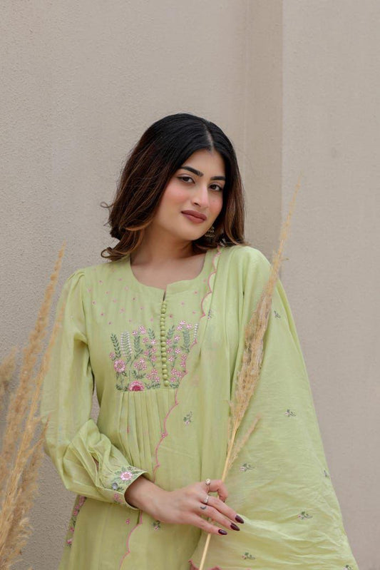 EBROIDERY SLEEVES ANARKALI  SETS