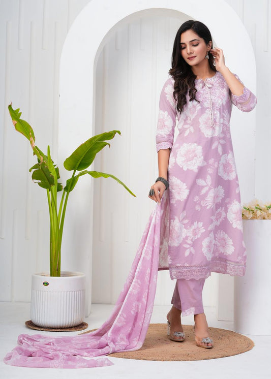 Soft Cotton 3 Piece Suits
