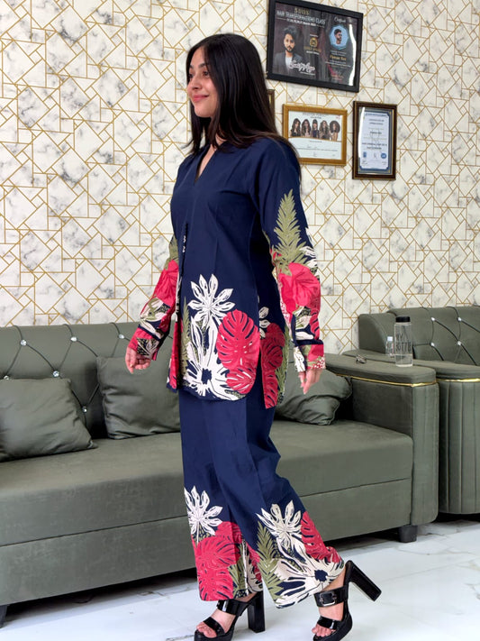 Midnight Blue Floral Co-ord Set