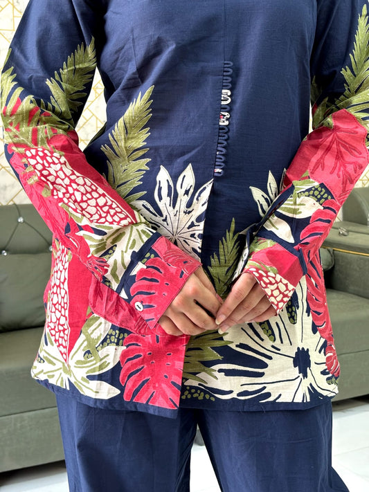 Midnight Blue Floral Co-ord Set