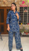 🌙 Anziva Navy Blue Abstract Print Co-Ord Night Suit